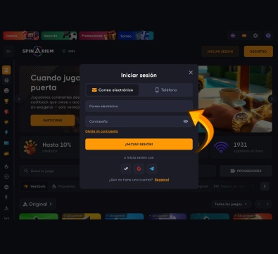 introducir los datos de la cuenta