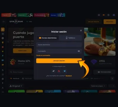 Haz clic en «Iniciar sesión»