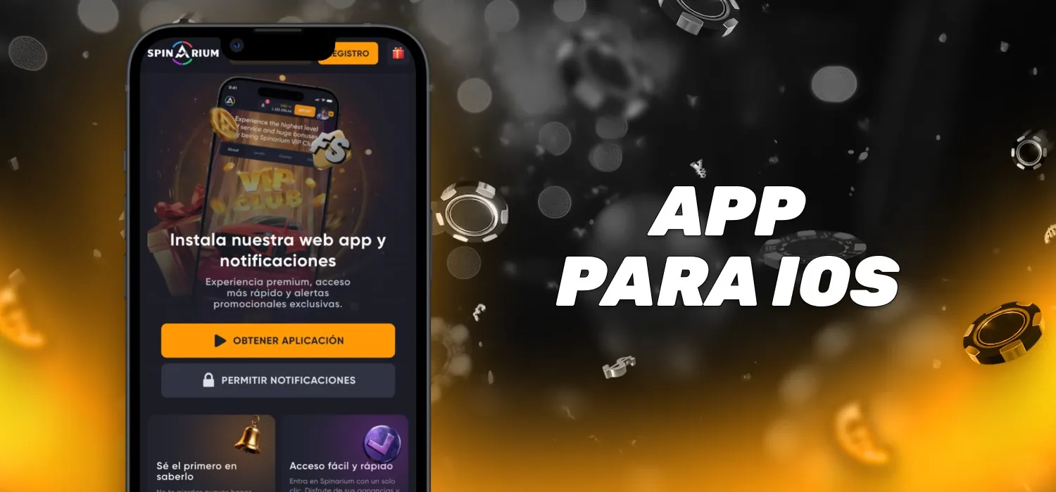 Aplicación de Spinarium Casino para dispositivos iOS